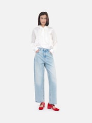 The Kooples Cream Neck Tie Blouse - Image 4 of 5