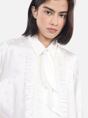 The Kooples Cream Neck Tie Blouse - Image 5 of 5