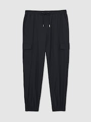 Reiss Navy Lavenham Technical Cargo Drawstring Trousers - Image 2 of 6