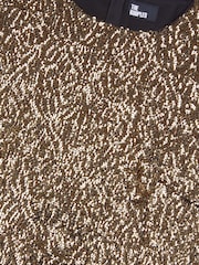 The Kooples Gold Textured Print Mini Dress - Image 7 of 7