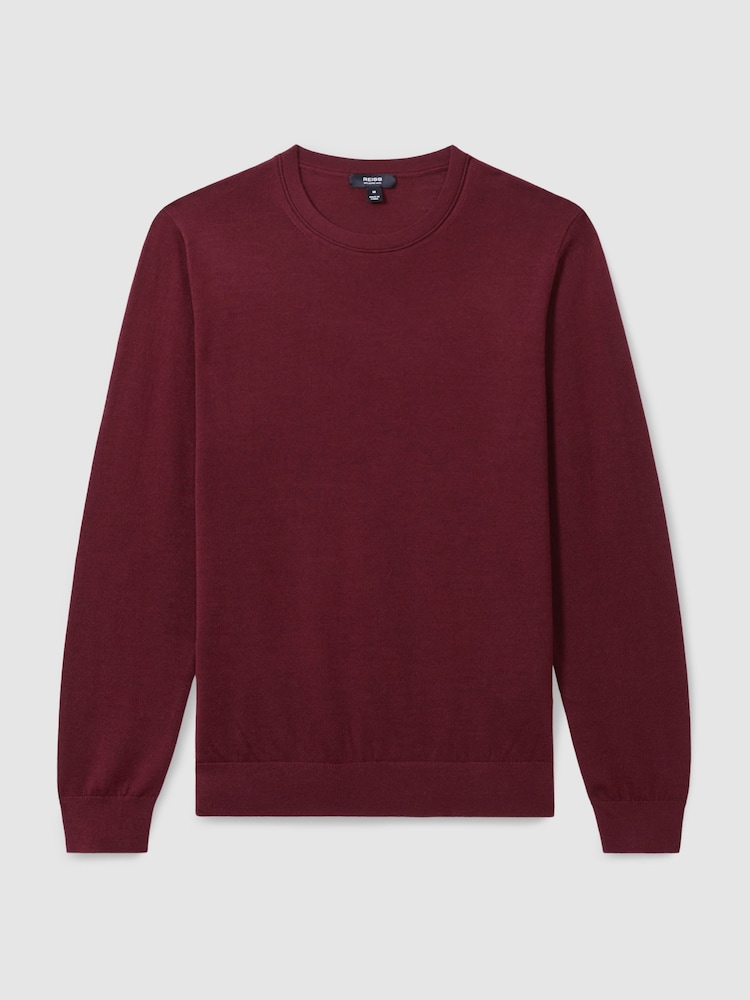 Reiss Wessex Merinovilla Pyöreä kaula-aukko Neulepusero - Kuva 2 / 6