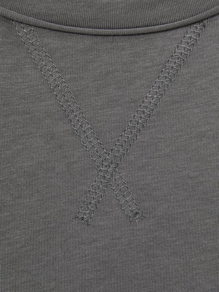 Reiss Grey Cleo 9-13 yrs Cotton-Jersey Cap-Sleeve Dress - Image 4 of 4