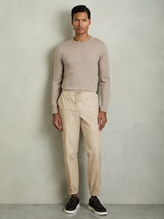 Reiss Stone Lavenham Technical Cargo Drawstring Trousers - Image 1 of 6