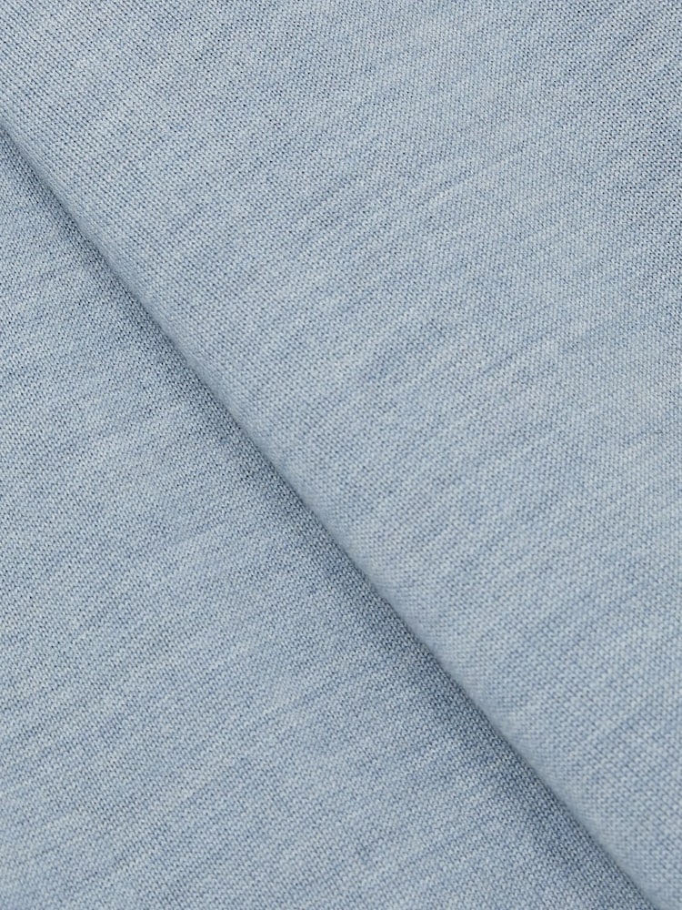 Reiss Soft Blue Melange Wessex Merino Wool Crew Neck Jumper - Image 7 of 7