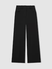 Reiss Black Myrtle Twill Culotte Trousers - Image 2 of 6