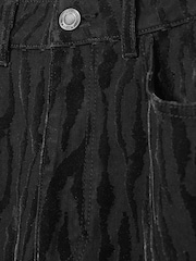 Reiss Black Lennox Cotton-Blend Flocked Straight-Leg Jeans - Image 7 of 7