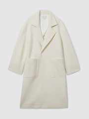 LES 100 CIEL Cream Reiss | Les 100 Ciels Boiled-Wool Bouclé Coat - Image 2 of 6