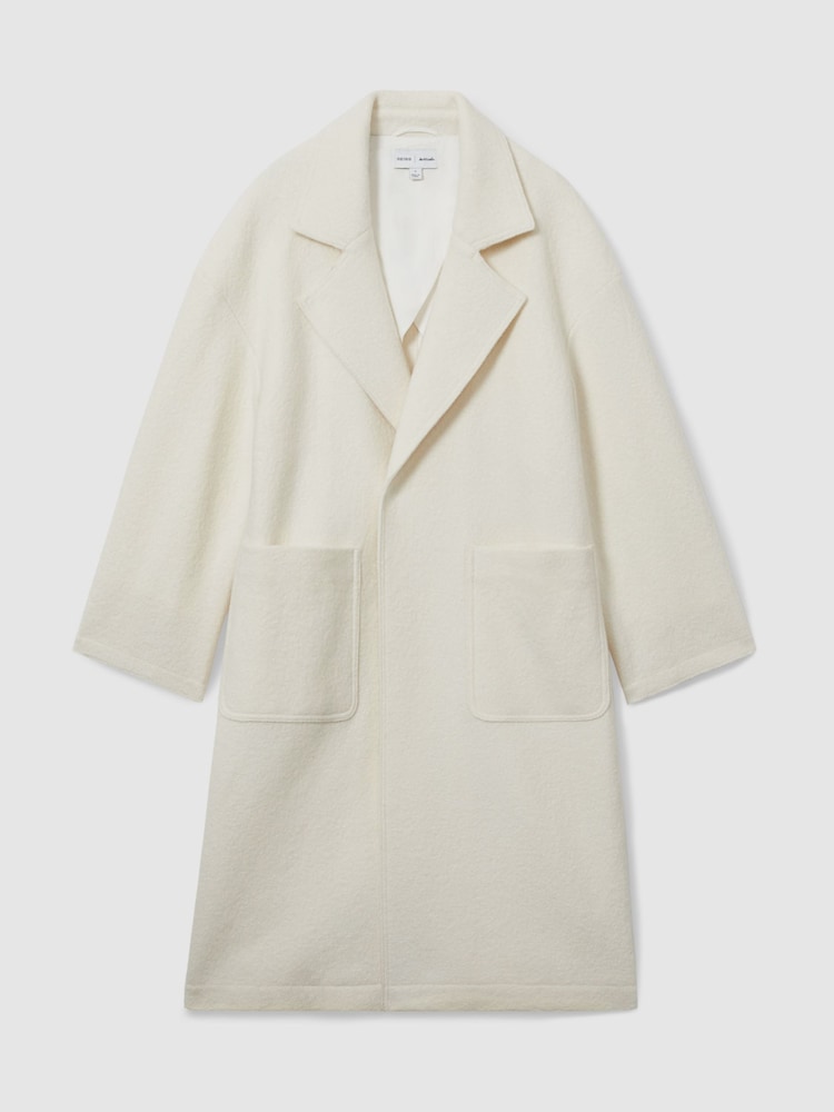 LES 100 CIEL Cream Reiss | Les 100 Ciels Boiled-Wool Bouclé Coat - Image 2 of 6