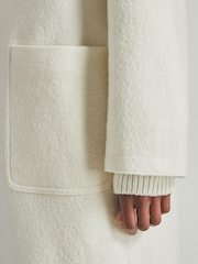 LES 100 CIEL Cream Reiss | Les 100 Ciels Boiled-Wool Bouclé Coat - Image 4 of 6