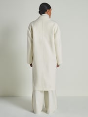LES 100 CIEL Cream Reiss | Les 100 Ciels Boiled-Wool Bouclé Coat - Image 5 of 6