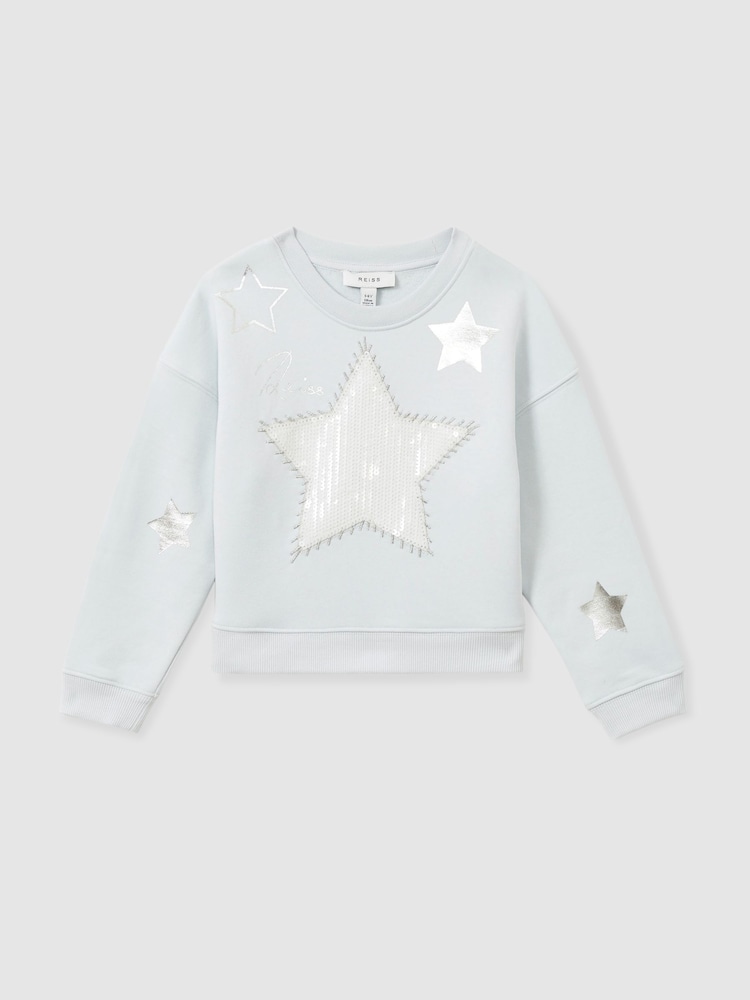 Reiss Stella Blend de bumbac Paiete Star Logo Hanorac - Imaginea 2 din 4