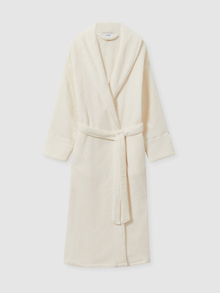 Reiss Ivory Ginny Fleece Dressing Gown - Image 2 of 6 Reiss Ivory Ginny Fleece Dressing Gown - Image 2 of 6