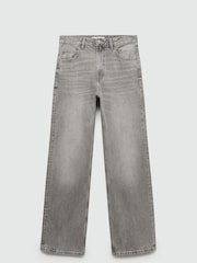 Mango Grey Miami Medium-Rise Straight Fit 100% Cotton Jeans - Image 6 of 7