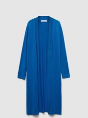 Mango Blue Fine Knit Long Cardigan - Image 5 of 6