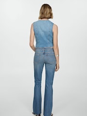 Mango Blue Fiona Flare Mid Rise Jeans - Image 2 of 7