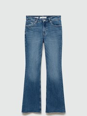 Mango Blue Fiona Flare Mid Rise Jeans - Image 6 of 7