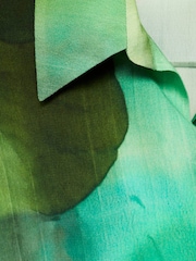 Mango Green Printed Bow Dress - Image 6 of 6