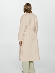 Mango Brown Double-Breasted Trench Coat - Image 2 of 7