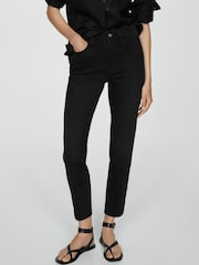 Mango Black Newmom Comfort High Rise Jeans - Image 3 of 7