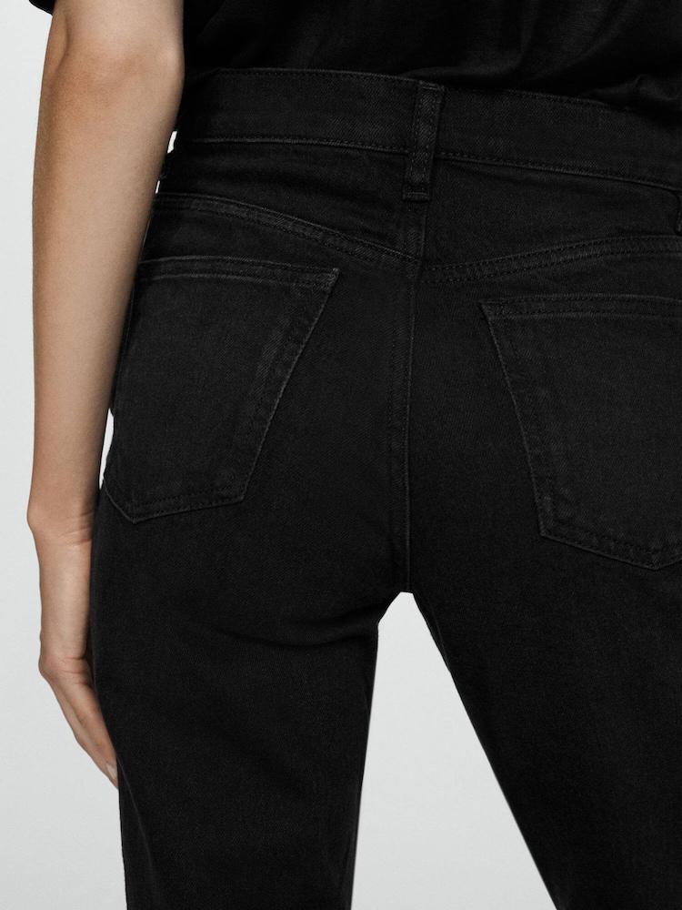 Mango Black Newmom Comfort High Rise Jeans - Image 5 of 7