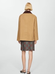 Mango Cream Camel Barn 100% Cotton Jacket - Image 3 of 7
