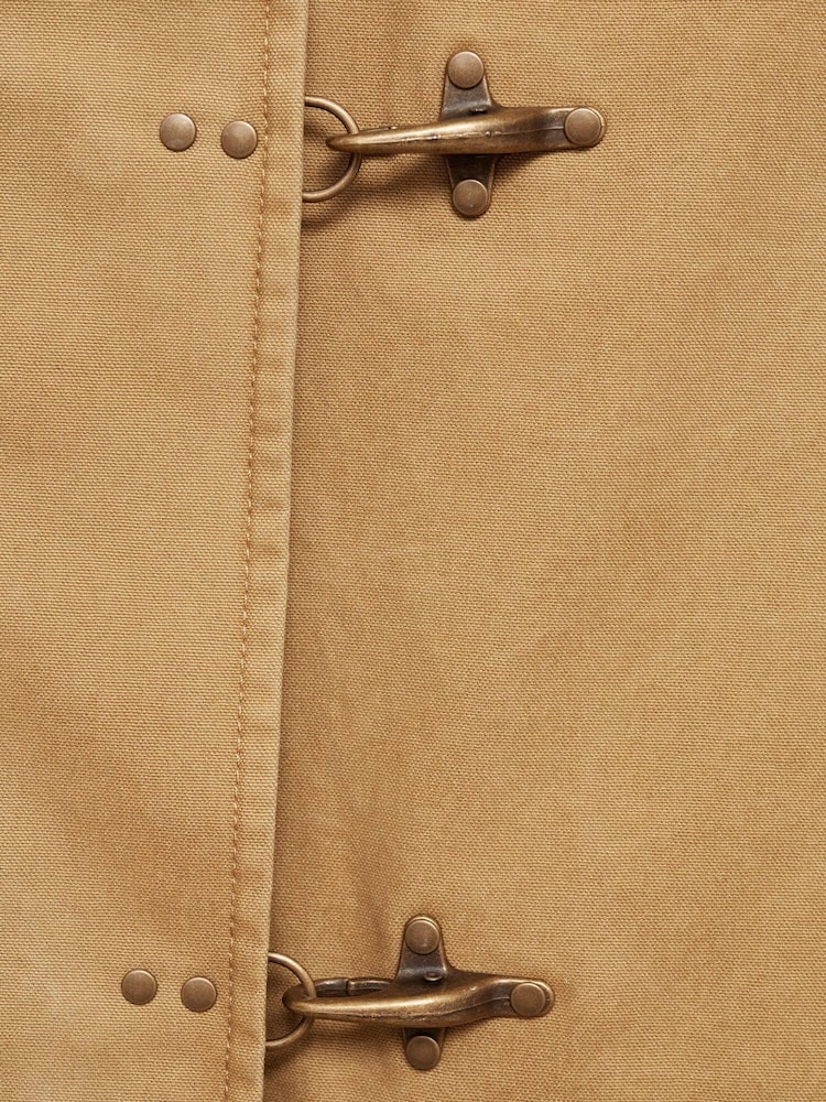 Mango Cream Camel Barn 100% Cotton Jacket - Image 7 of 7
