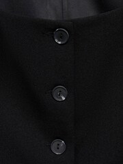 Mango Black Suit Waistcoat With Buttons - Image 6 of 6