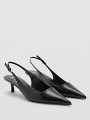 Mango Black Kitten-Heeled Shoes - Image 1 of 4