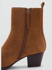 Mango Tan Suede Ankle Boots - Image 3 of 3