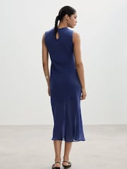 Mango Blue Midi Flowing Dress - Image 2 of 6