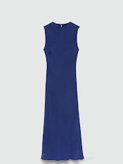 Mango Blue Midi Flowing Dress - Image 5 of 6