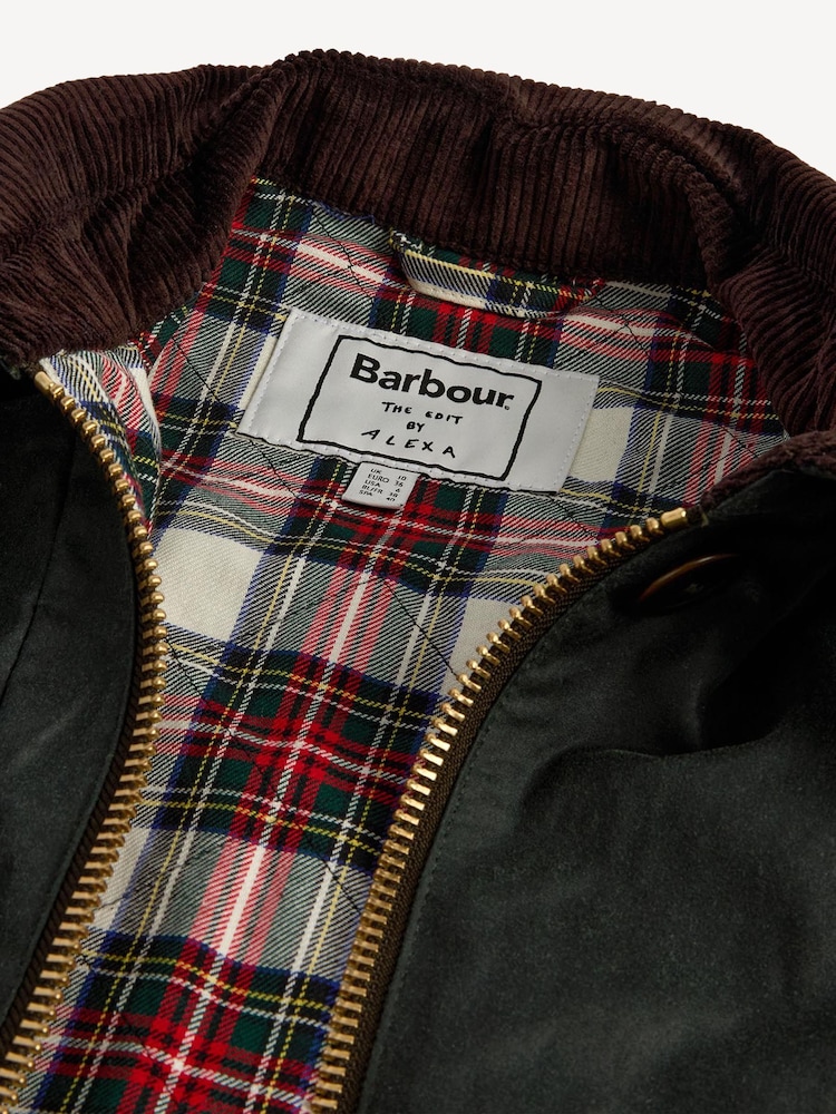 Barbour x Alexa Chung Sage Loren Wax Jacket - Image 10 of 10