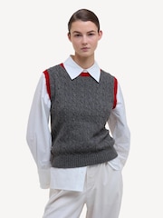 Barbour® x Alexa Chung Black Sammie Knitted Cardigan - Image 1 of 7