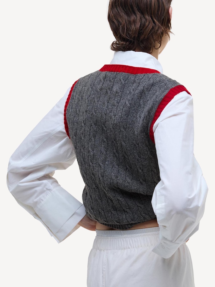 Barbour® x Alexa Chung Black Sammie Knitted Cardigan - Image 2 of 7