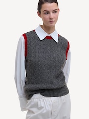Barbour® x Alexa Chung Black Sammie Knitted Cardigan - Image 3 of 7