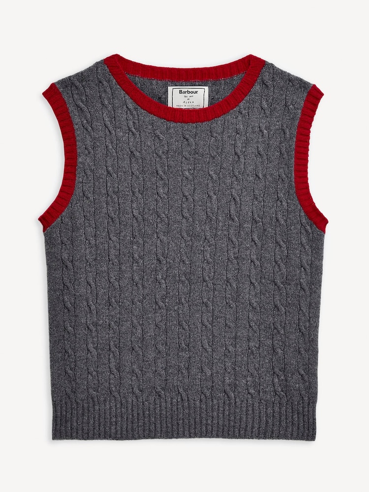 Barbour® x Alexa Chung Black Sammie Knitted Cardigan - Image 7 of 7