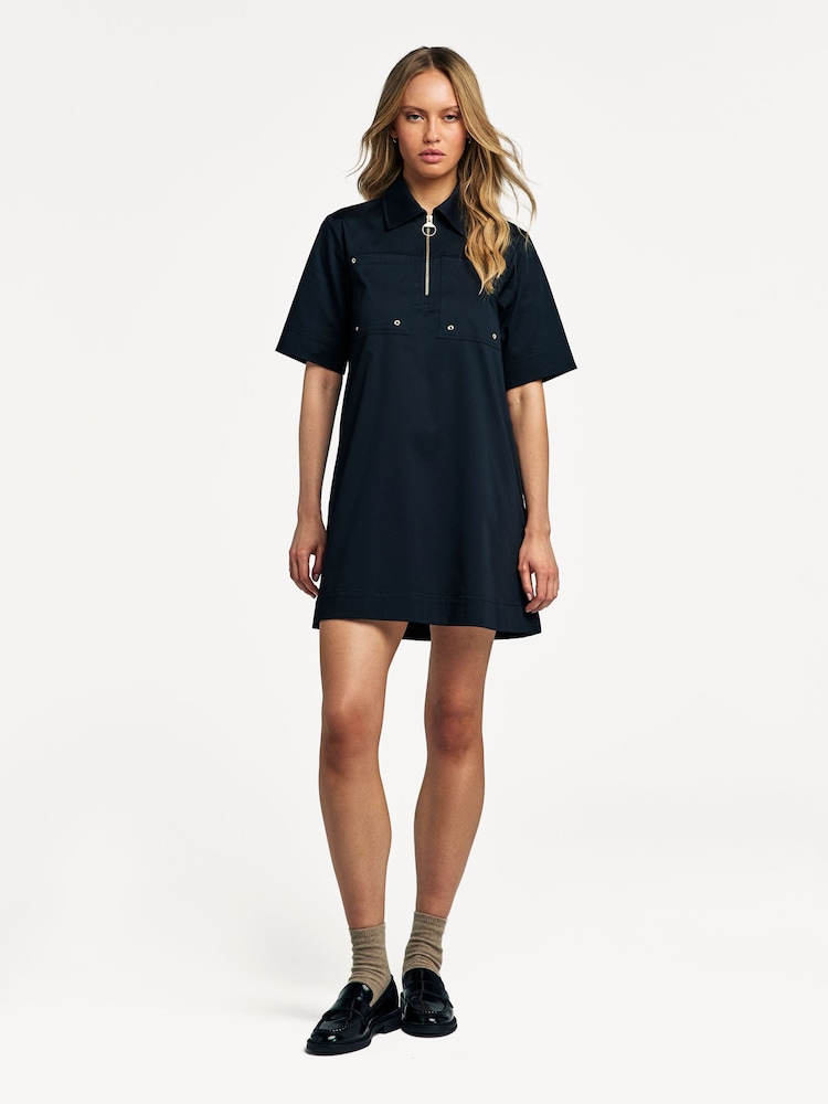 Barbour® Black Re-Engineered Ettie Mini Dress - Image 1 of 5 Barbour® Black Re-Engineered Ettie Mini Dress - Image 1 of 5