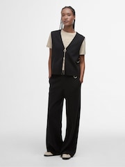 Barbour® Black Re-Engineered Maya Sleeveless Zip Up Tank - Image 3 of 7