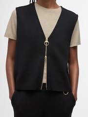Barbour® Black Re-Engineered Maya Sleeveless Zip Up Tank - Image 4 of 7