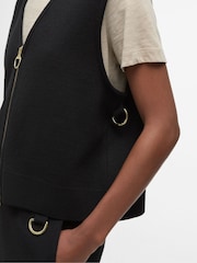 Barbour® Black Re-Engineered Maya Sleeveless Zip Up Tank - Image 6 of 7