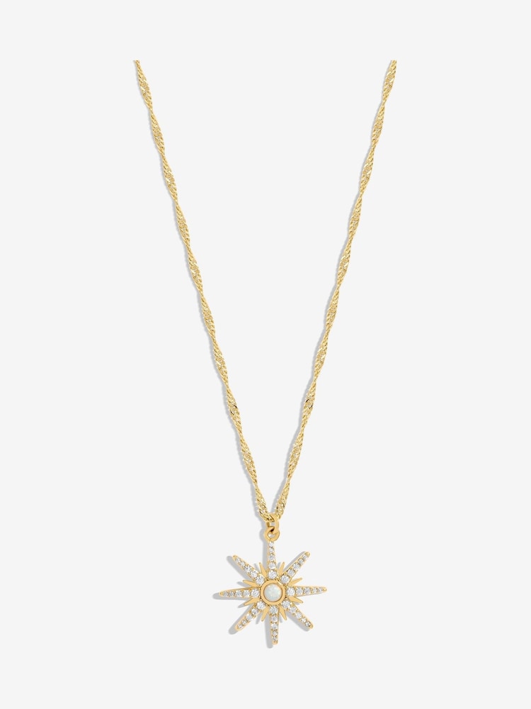 Inicio Gold Plated Celestial Opal Necklace - Gift Pouch - Image 1 of 3