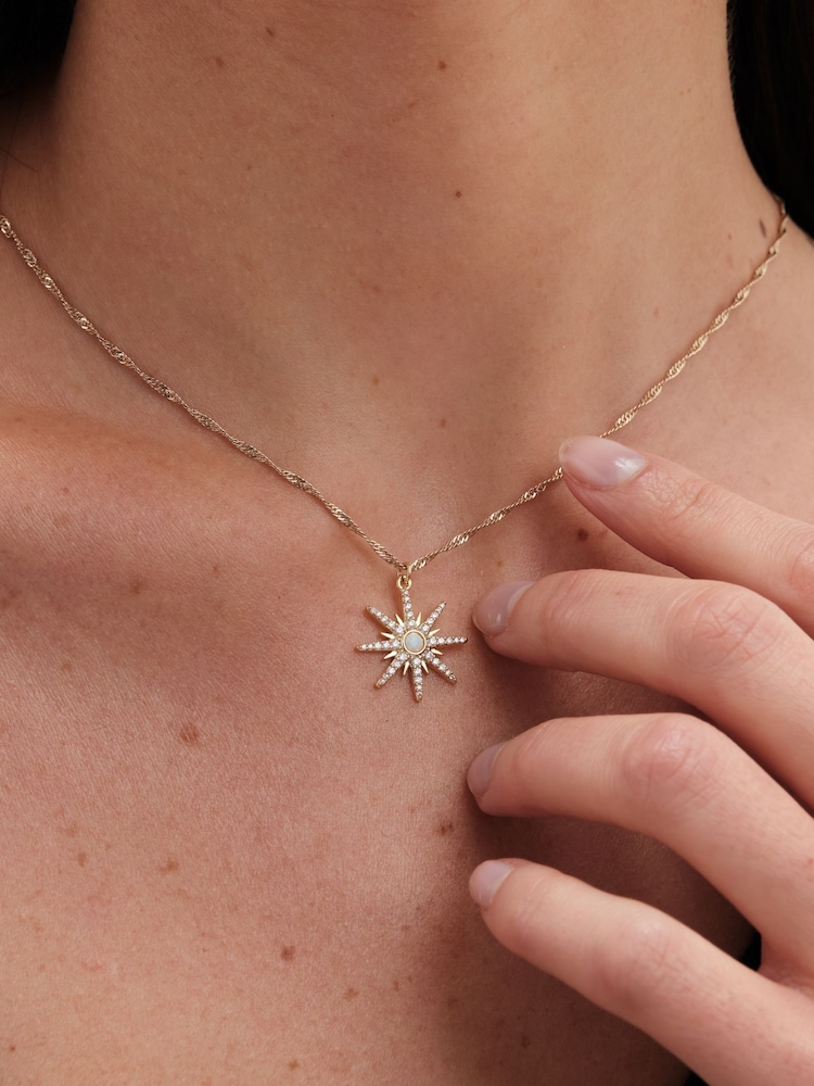Inicio Gold Plated Celestial Opal Necklace - Gift Pouch - Image 3 of 3