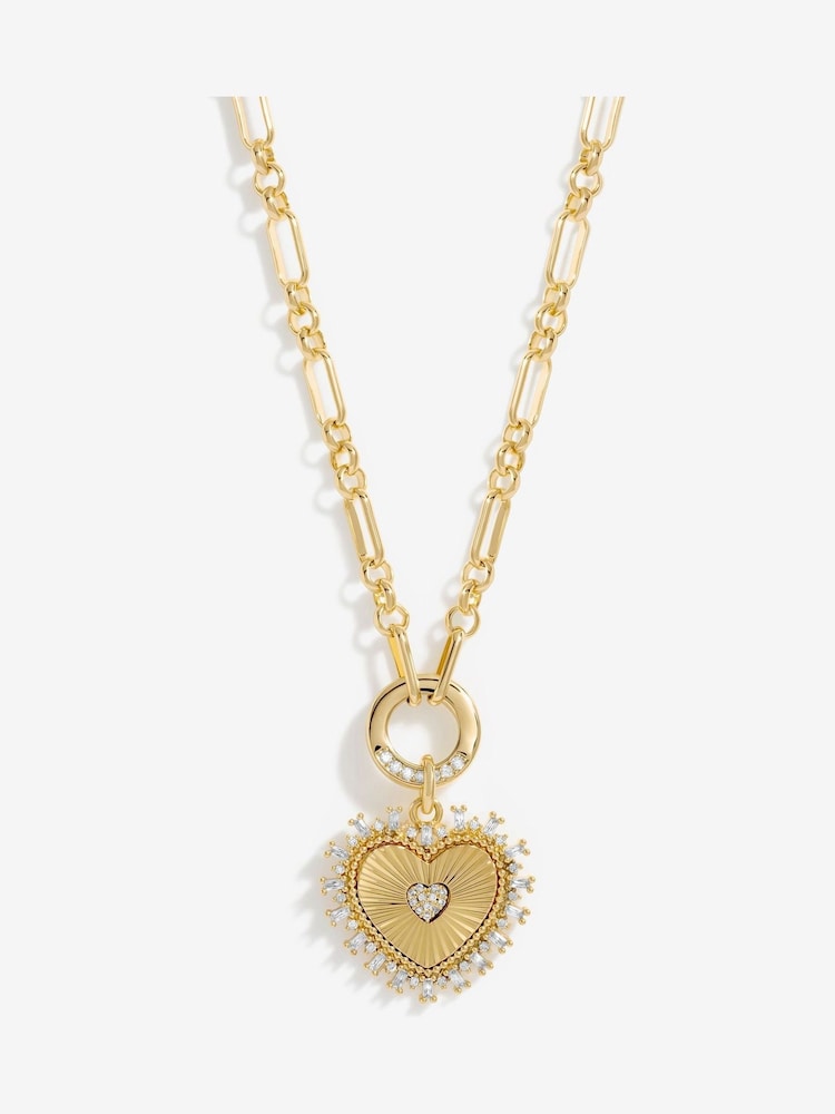 Inicio Gold Plated Heart Chain Necklace - Gift Pouch - Image 1 of 4