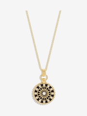 Inicio Gold Tone Enamel Compass Necklace - Gift Pouch - Image 1 of 1