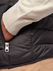 Черный - US Polo Assn. Мужской стеганый жилет с вставками - Изображение 9 из 9