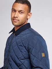 U.S. Polo Assn. Mens Blue Diamond Quilt Padded Jacket - Image 2 of 12