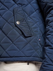 U.S. Polo Assn. Mens Blue Diamond Quilt Padded Jacket - Image 5 of 12