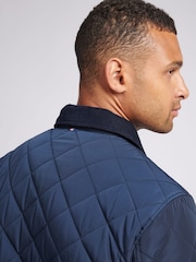 U.S. Polo Assn. Mens Blue Diamond Quilt Padded Jacket - Image 7 of 12