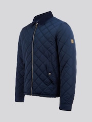 U.S. Polo Assn. Mens Blue Diamond Quilt Padded Jacket - Image 9 of 12