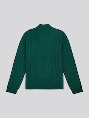 U.S. Polo Assn Green U.S. Polo Assn. Mens Cable Knit Funnel Neck Sweater - Image 6 of 7